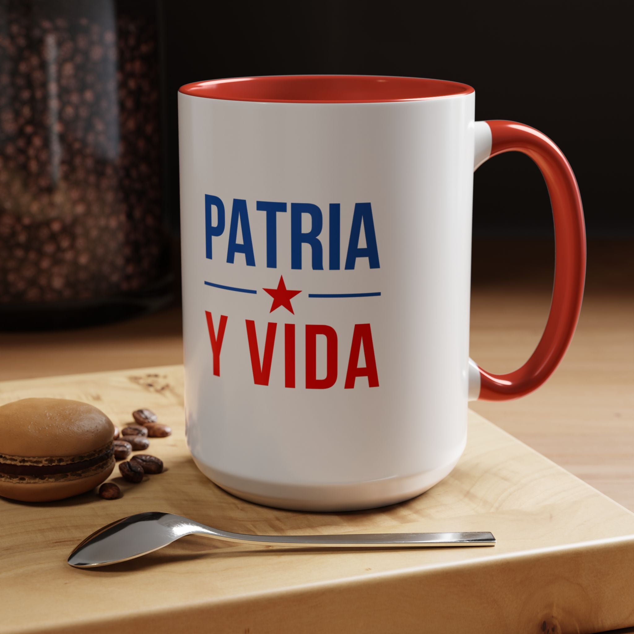 Taza “Patria y Vida” | Taza de Café con Interior de Color 11 oz y 15 oz