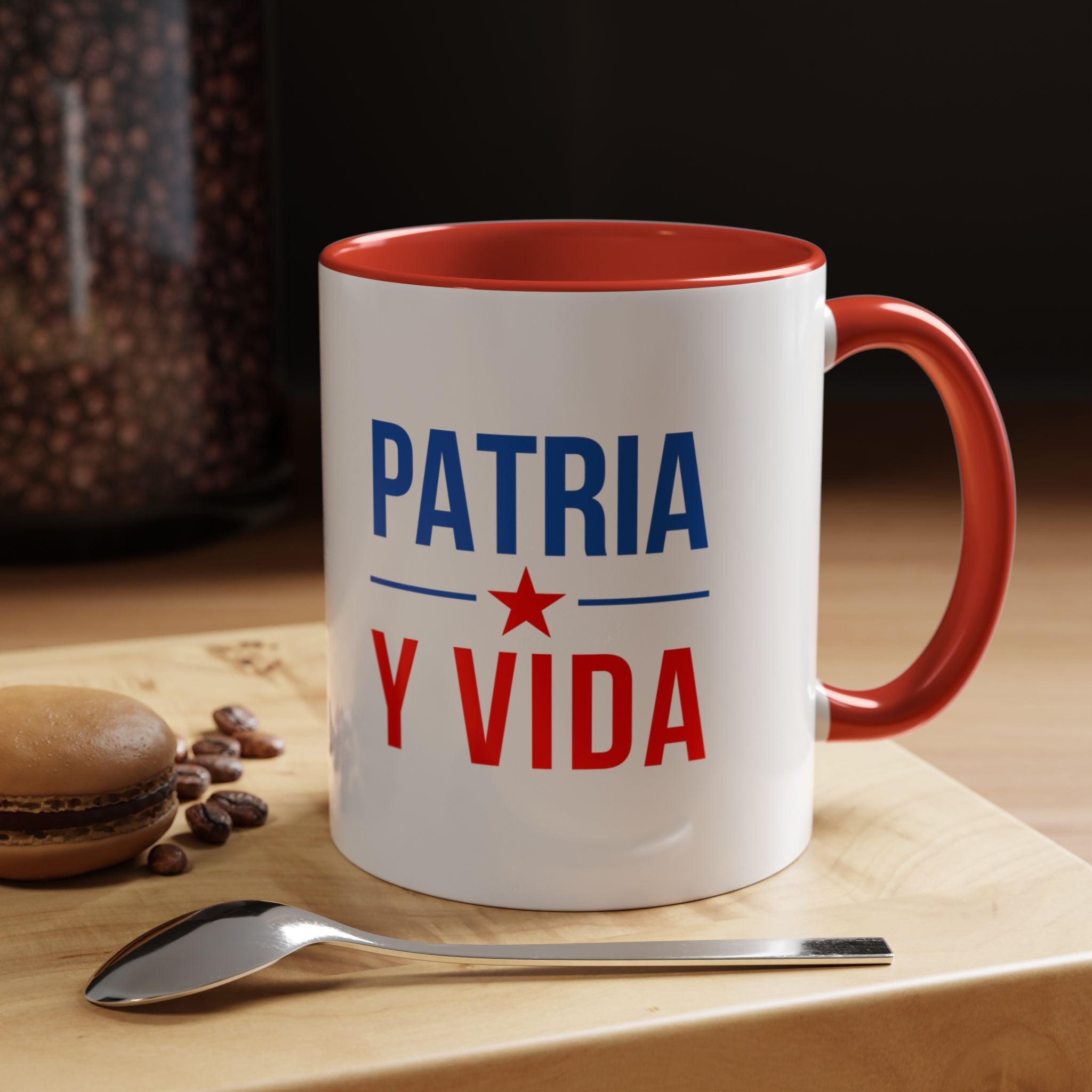 Taza “Patria y Vida” | Taza de Café con Interior de Color 11 oz y 15 oz