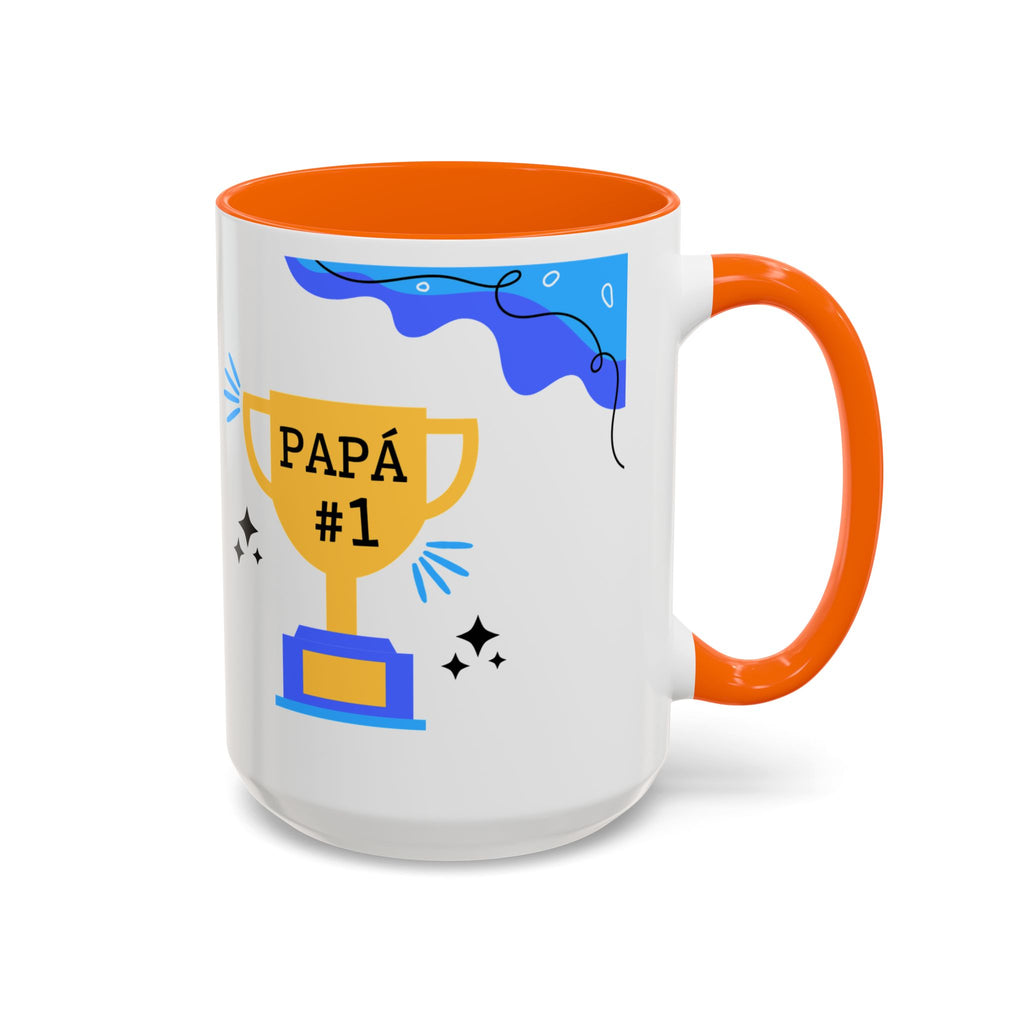 Taza “Feliz Día Papá” | Taza de Café con Interior de Color 11 oz y 15 oz