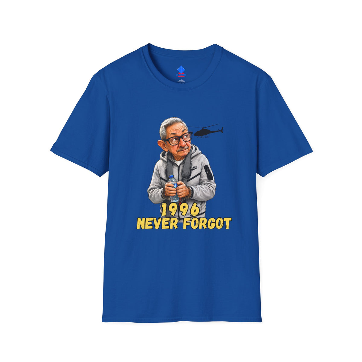 Camiseta “1996 Never Forgot” — Caricatura de Raúl Castro Edición Miami