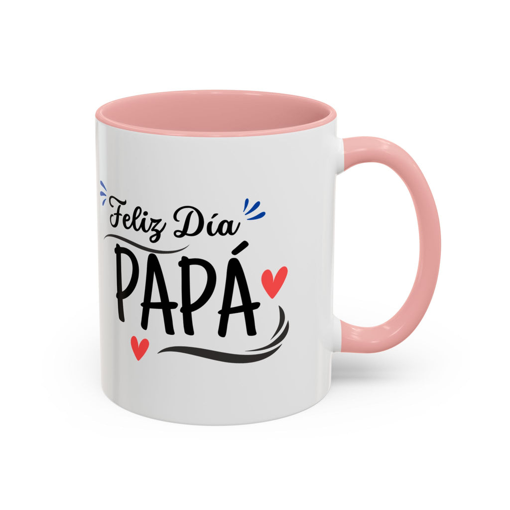 Taza “Feliz Día Papá” | Taza de Café con Interior de Color 11 oz y 15 oz