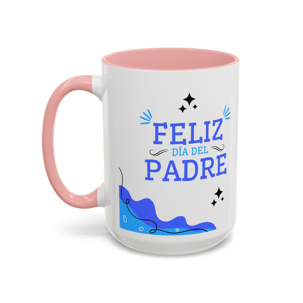 Taza “Feliz Día Papá” | Taza de Café con Interior de Color 11 oz y 15 oz