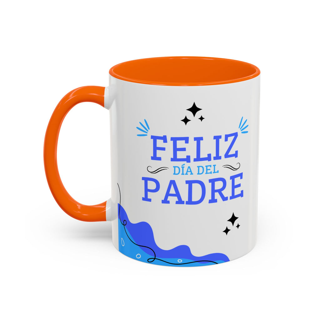 Taza “Feliz Día Papá” | Taza de Café con Interior de Color 11 oz y 15 oz