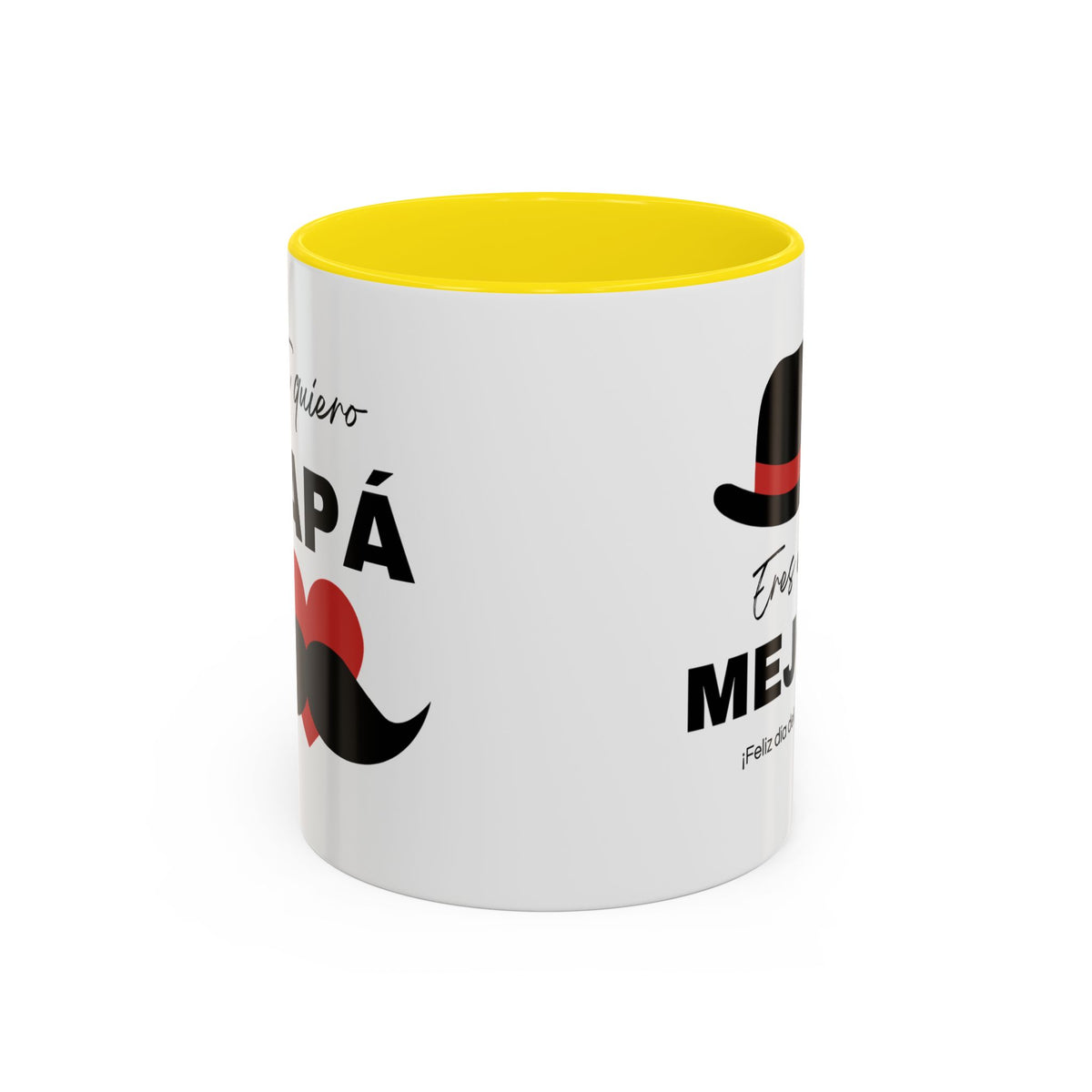 Taza “Feliz Día Papá” | Taza de Café de Cerámica 11 oz y 15 oz con Interior de Color