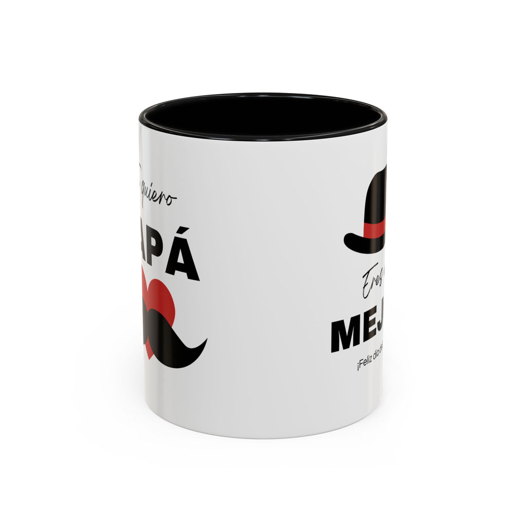 Taza “Feliz Día Papá” | Taza de Café de Cerámica 11 oz y 15 oz con Interior de Color