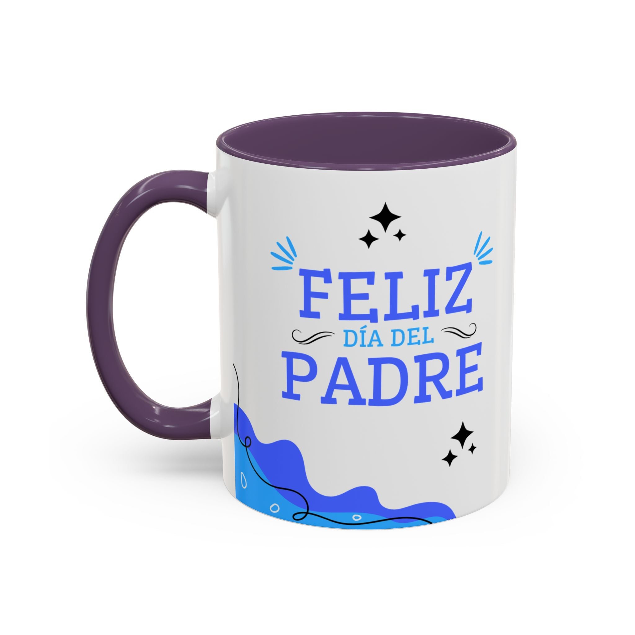 Taza “Feliz Día Papá” | Taza de Café con Interior de Color 11 oz y 15 oz