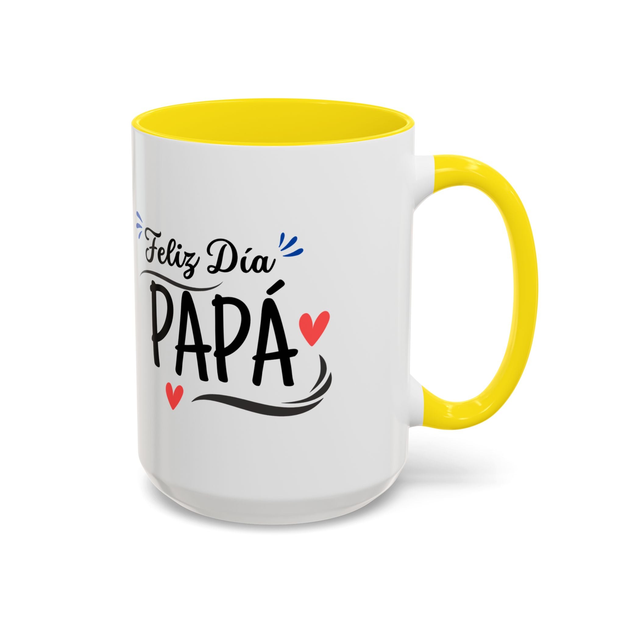 Taza “Feliz Día Papá” | Taza de Café con Interior de Color 11 oz y 15 oz