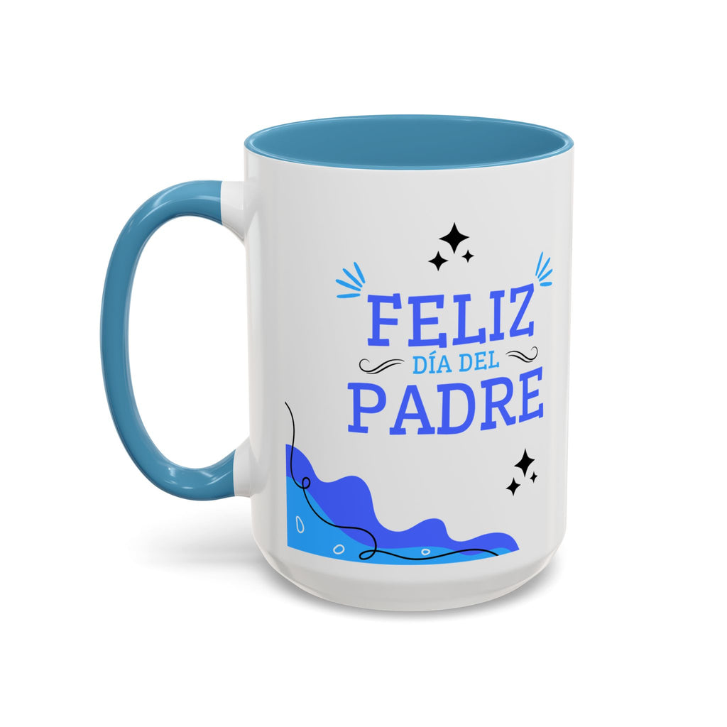 Taza “Feliz Día Papá” | Taza de Café con Interior de Color 11 oz y 15 oz