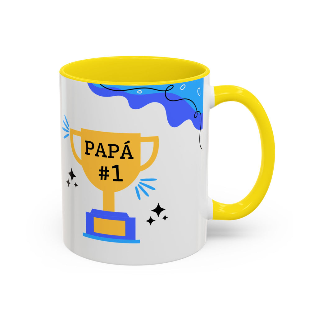 Taza “Feliz Día Papá” | Taza de Café con Interior de Color 11 oz y 15 oz