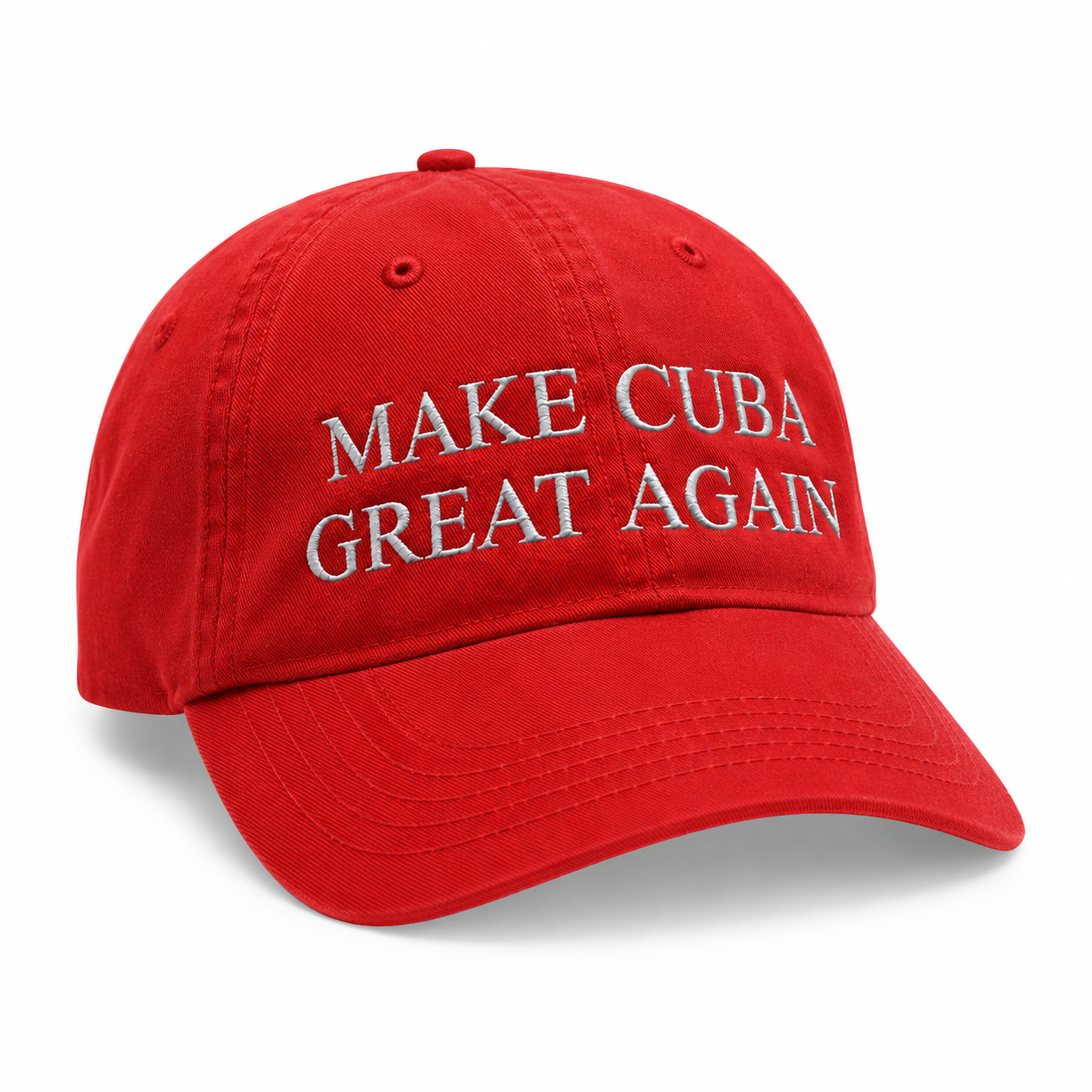 Make Cuba Great Again Cap | Gorra Bordada Clásica Roja