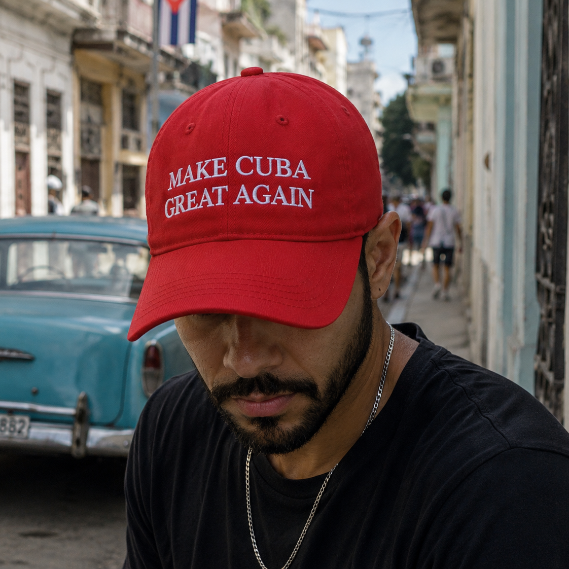 Make Cuba Great Again Cap | Gorra Bordada Clásica Roja