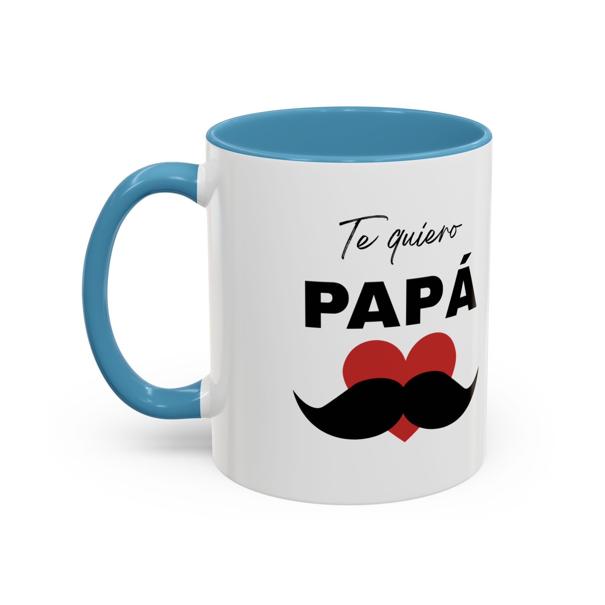 Taza “Feliz Día Papá” | Taza de Café de Cerámica 11 oz y 15 oz con Interior de Color