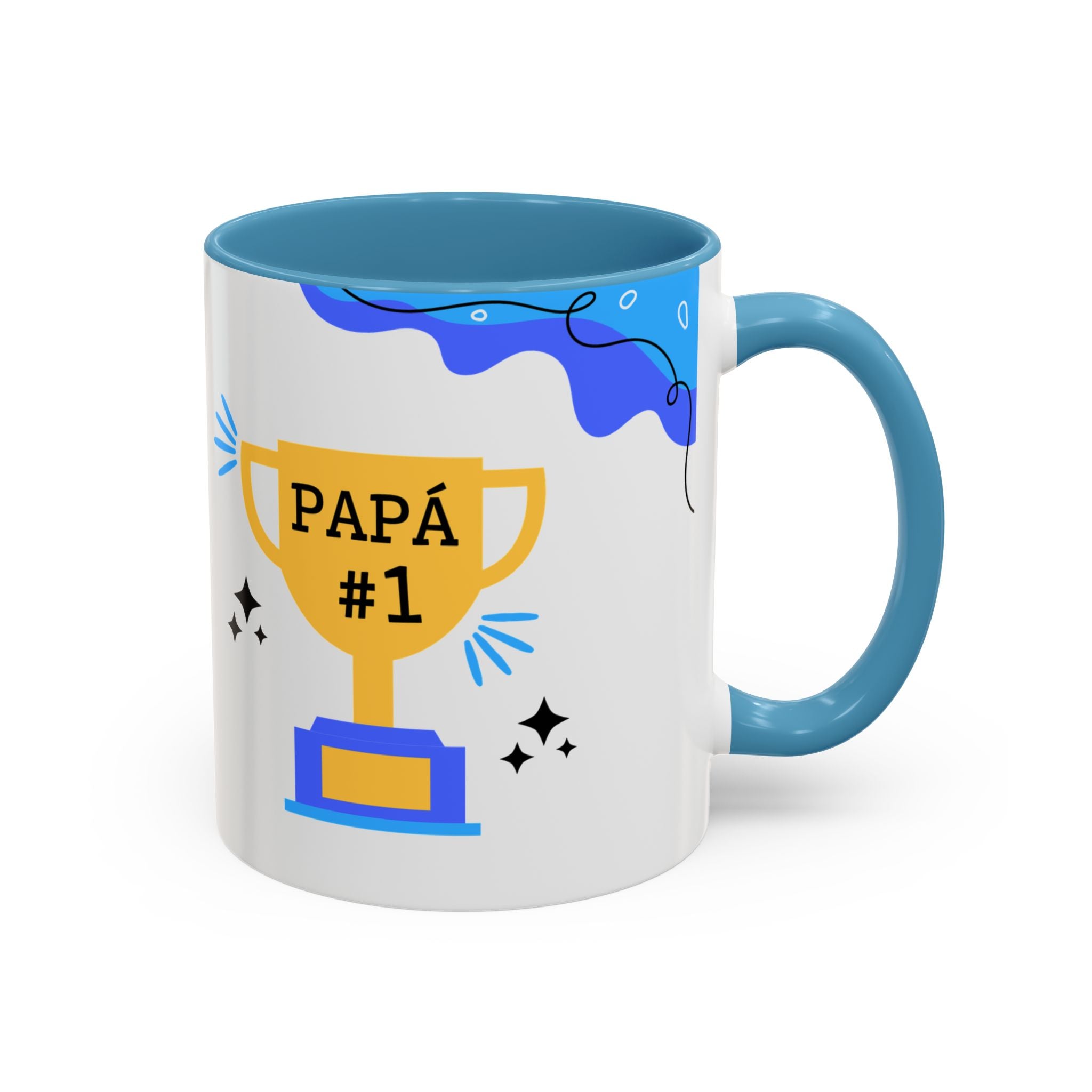 Taza “Feliz Día Papá” | Taza de Café con Interior de Color 11 oz y 15 oz