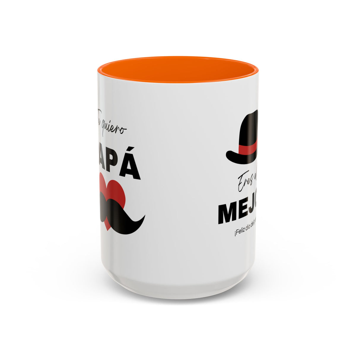Taza “Feliz Día Papá” | Taza de Café de Cerámica 11 oz y 15 oz con Interior de Color