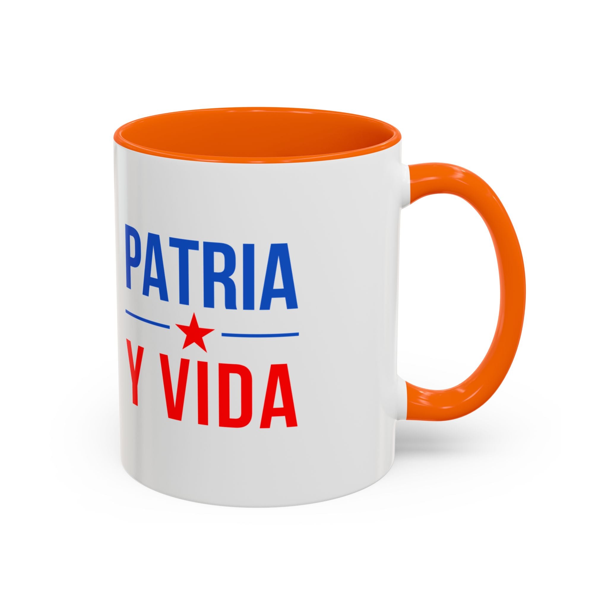 Taza “Patria y Vida” | Taza de Café con Interior de Color 11 oz y 15 oz