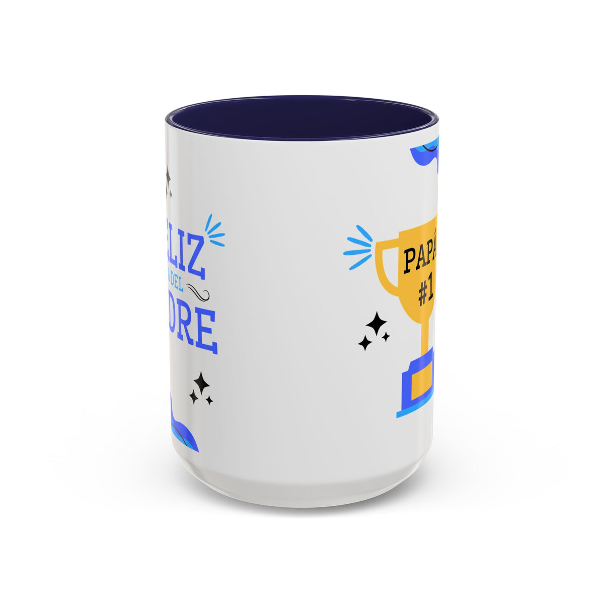 Taza “Feliz Día Papá” | Taza de Café con Interior de Color 11 oz y 15 oz
