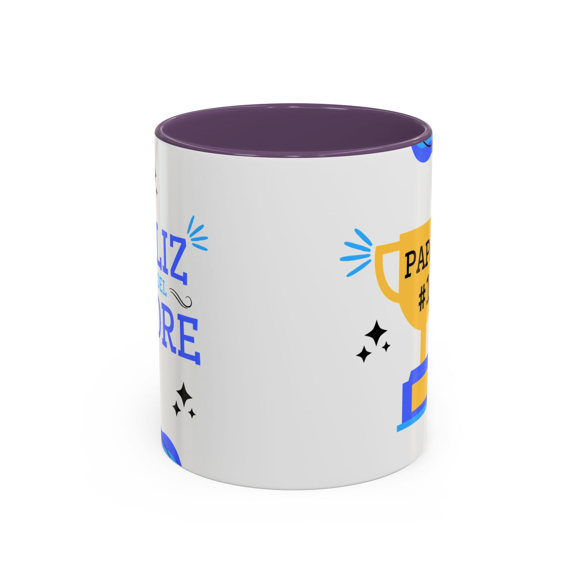 Taza “Feliz Día Papá” | Taza de Café con Interior de Color 11 oz y 15 oz