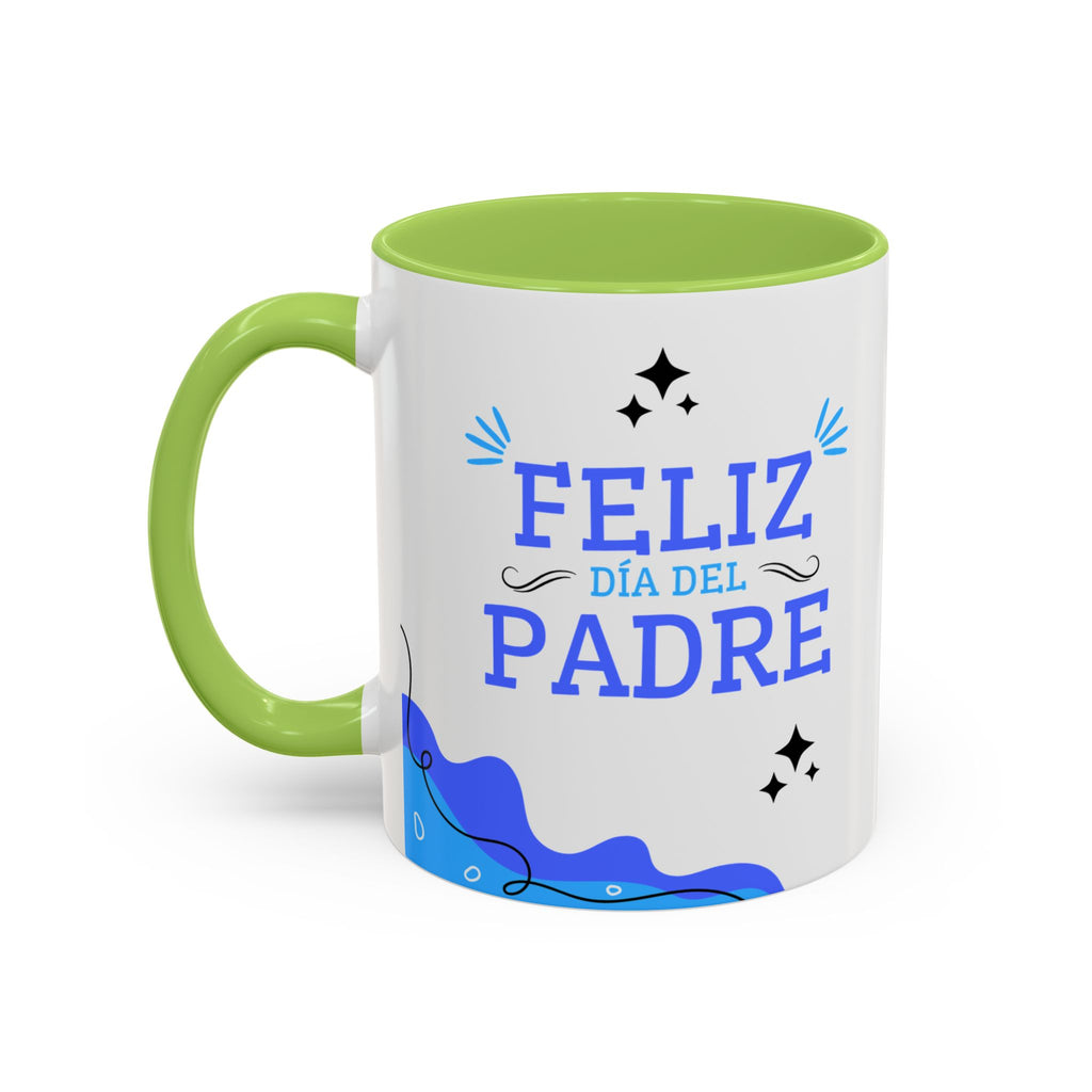 Taza “Feliz Día Papá” | Taza de Café con Interior de Color 11 oz y 15 oz