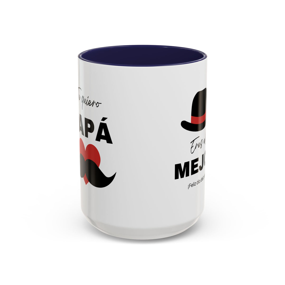 Taza “Feliz Día Papá” | Taza de Café de Cerámica 11 oz y 15 oz con Interior de Color