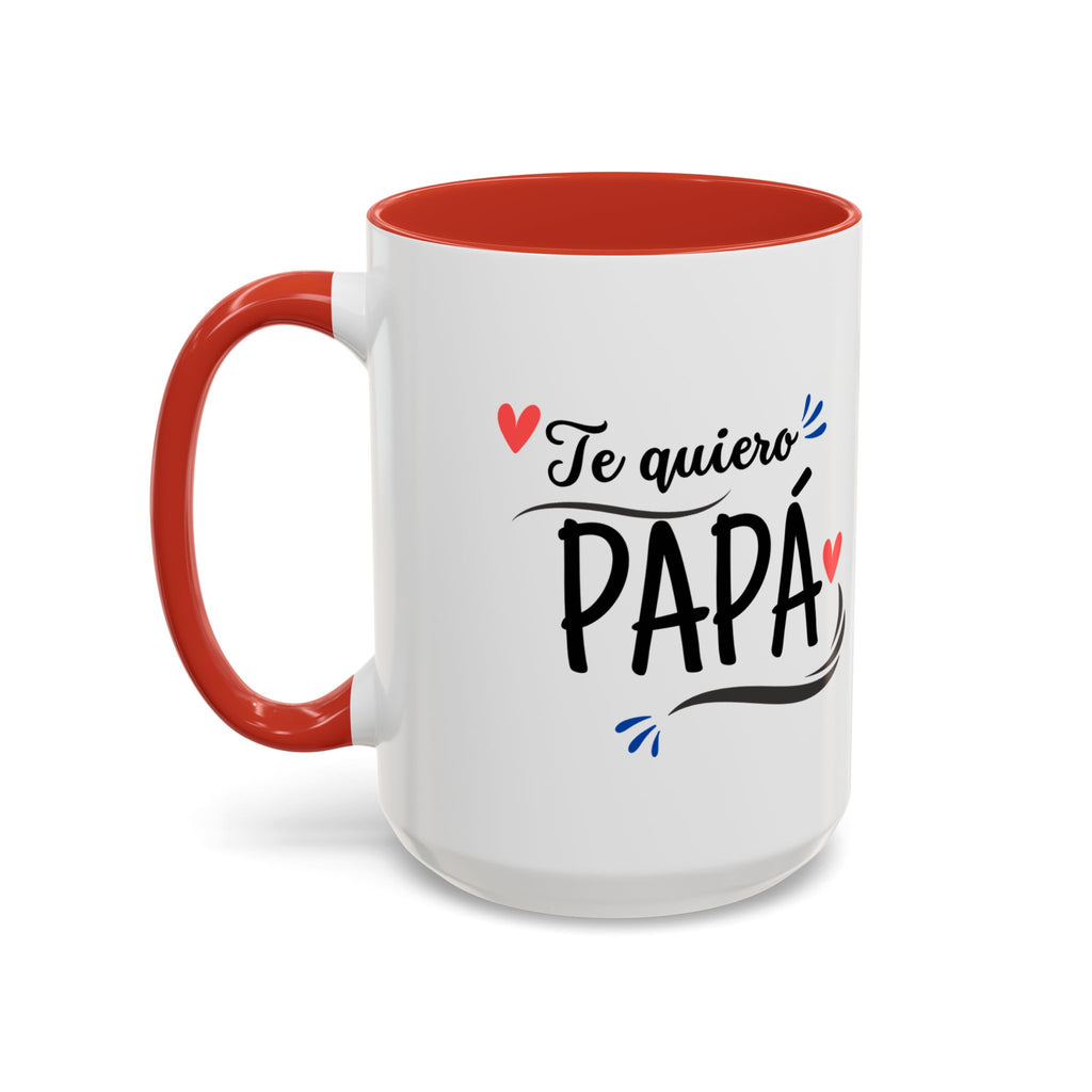Taza “Feliz Día Papá” | Taza de Café con Interior de Color 11 oz y 15 oz