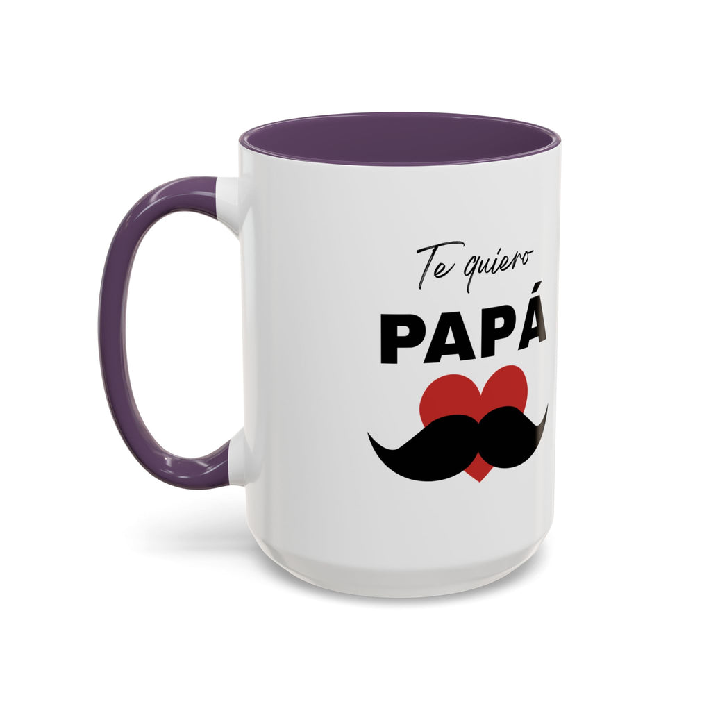 Taza “Feliz Día Papá” | Taza de Café de Cerámica 11 oz y 15 oz con Interior de Color