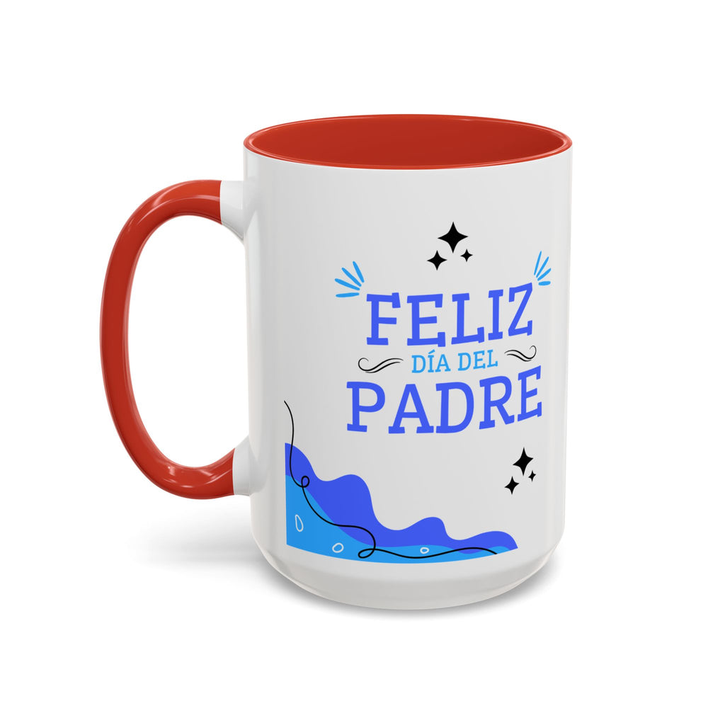 Taza “Feliz Día Papá” | Taza de Café con Interior de Color 11 oz y 15 oz