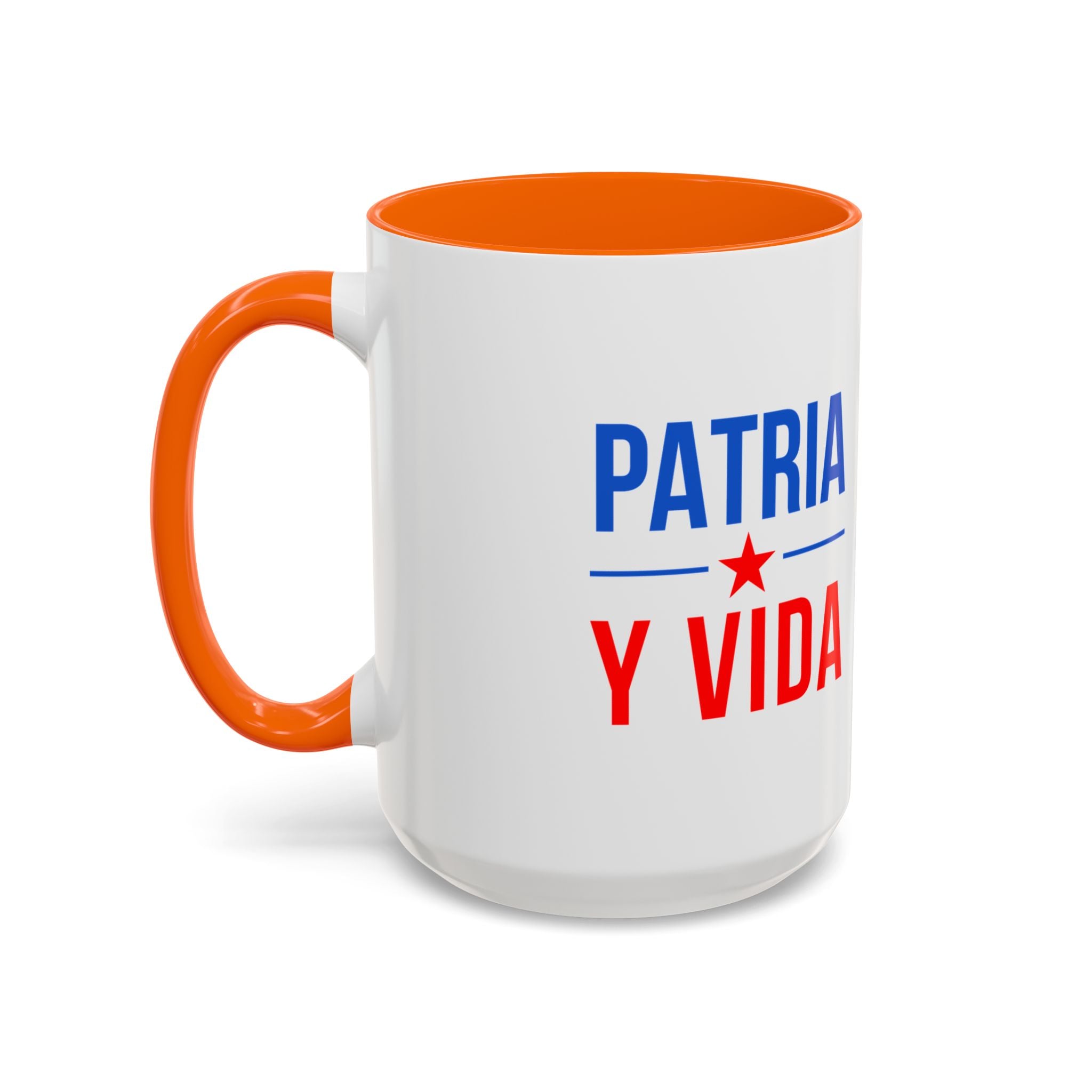 Taza “Patria y Vida” | Taza de Café con Interior de Color 11 oz y 15 oz