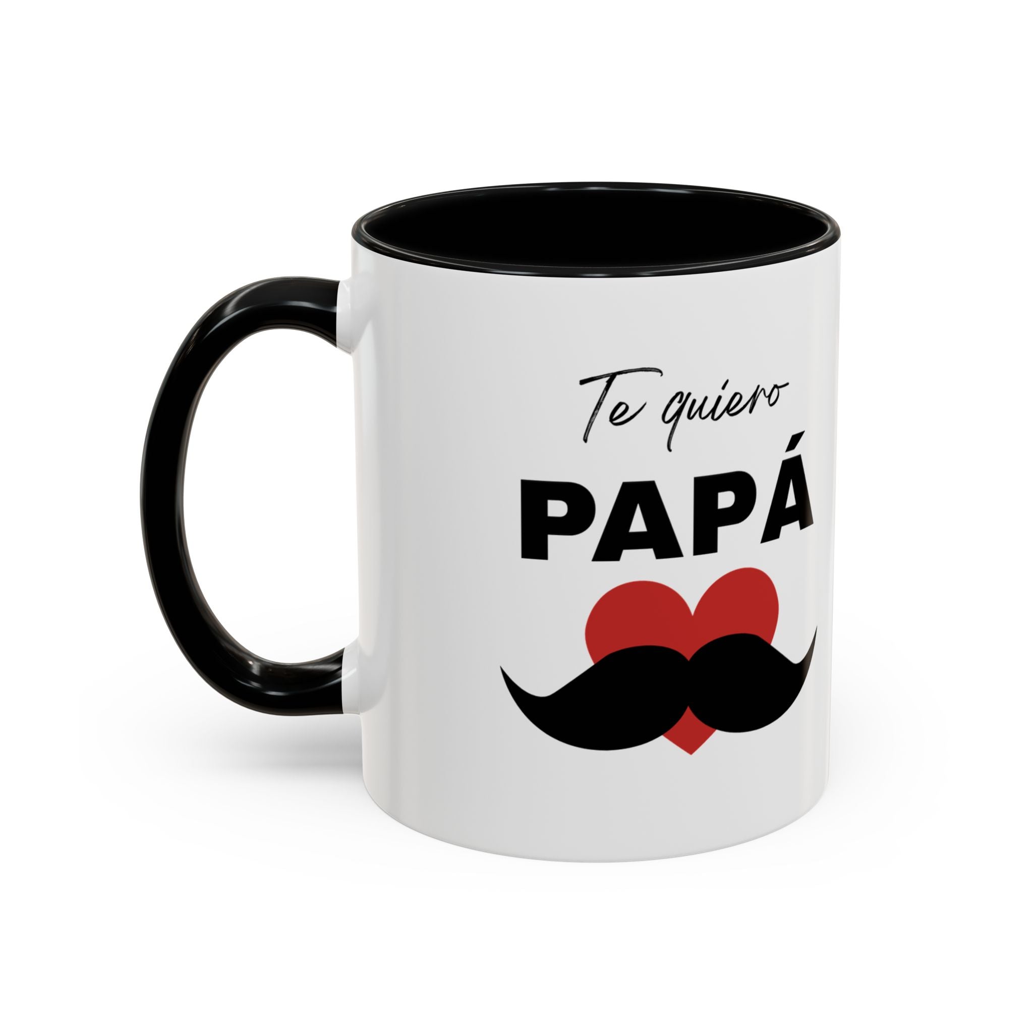 Taza “Feliz Día Papá” | Taza de Café de Cerámica 11 oz y 15 oz con Interior de Color