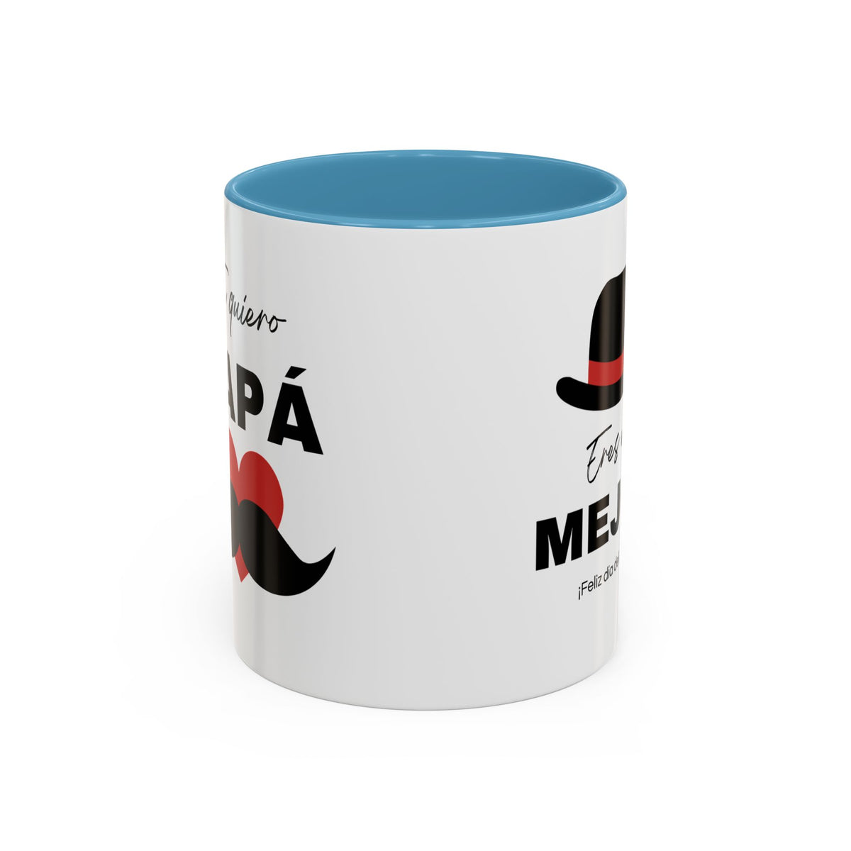Taza “Feliz Día Papá” | Taza de Café de Cerámica 11 oz y 15 oz con Interior de Color