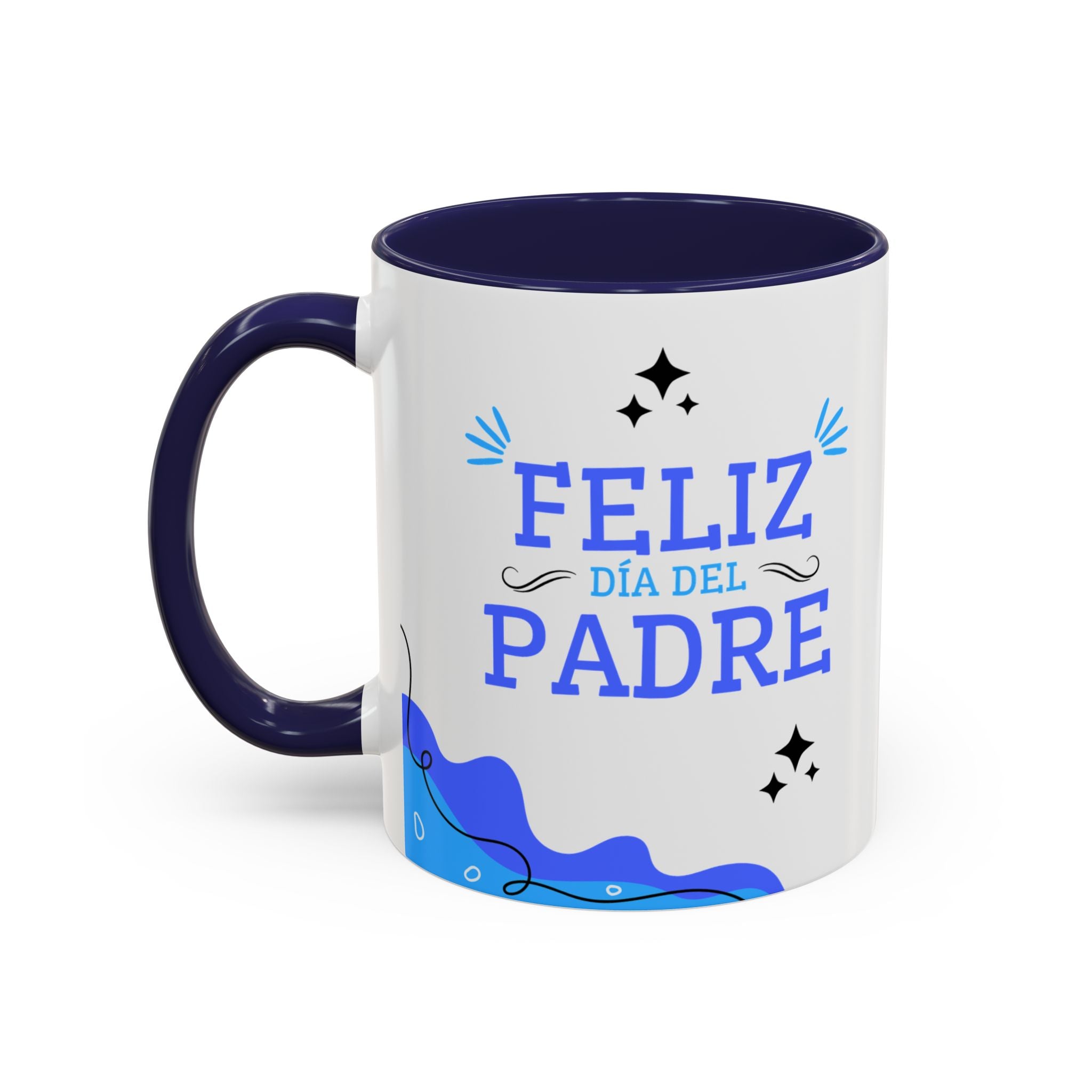 Taza “Feliz Día Papá” | Taza de Café con Interior de Color 11 oz y 15 oz