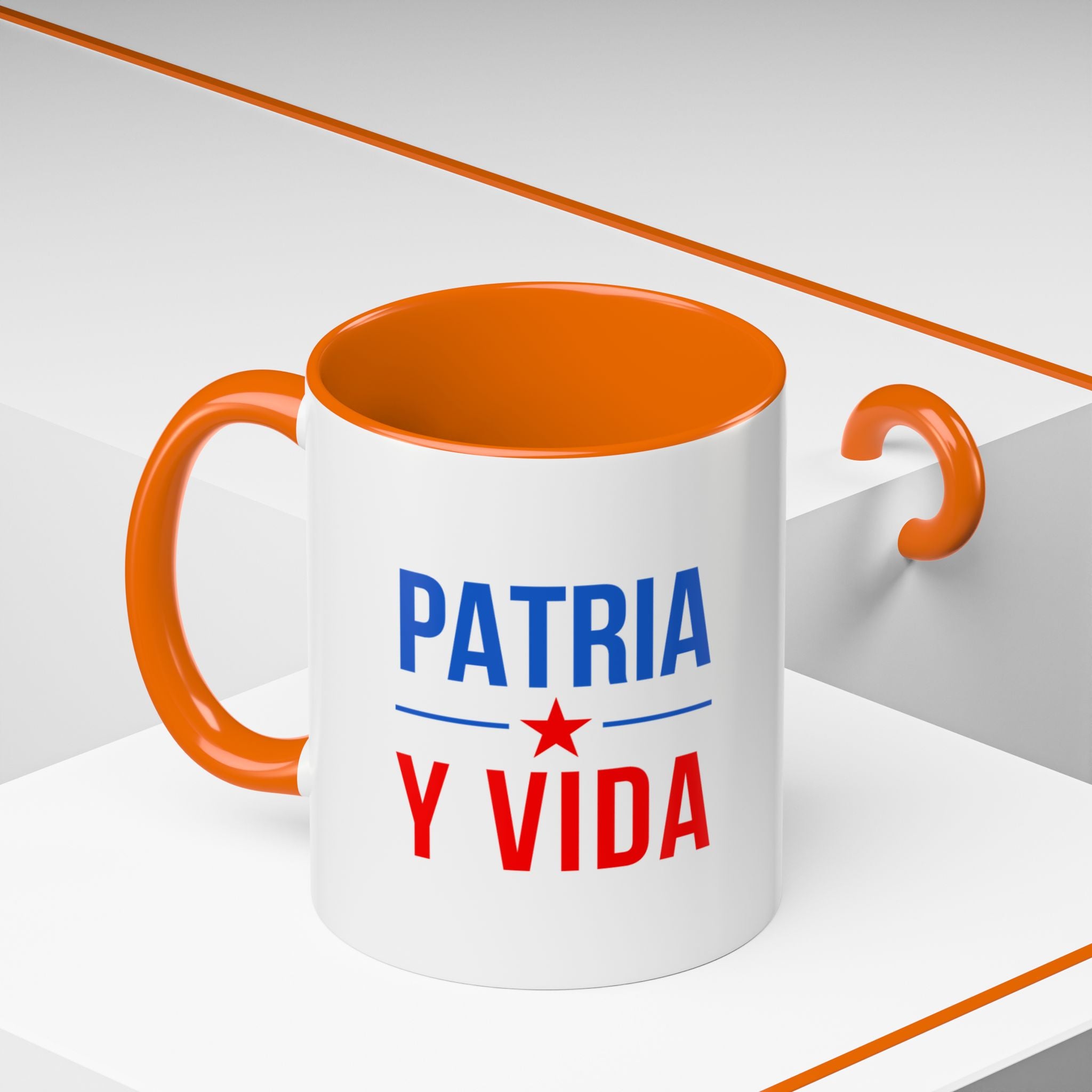 Taza “Patria y Vida” | Taza de Café con Interior de Color 11 oz y 15 oz