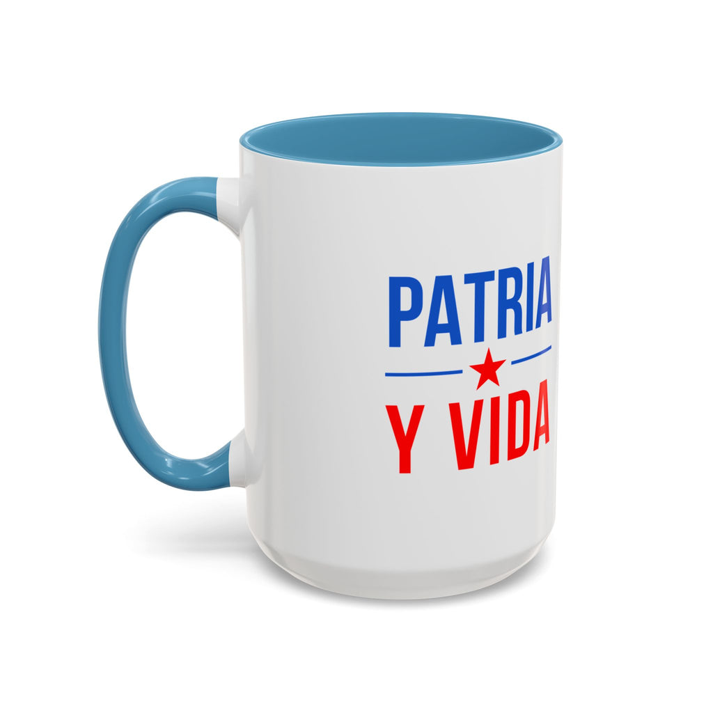Taza “Patria y Vida” | Taza de Café con Interior de Color 11 oz y 15 oz