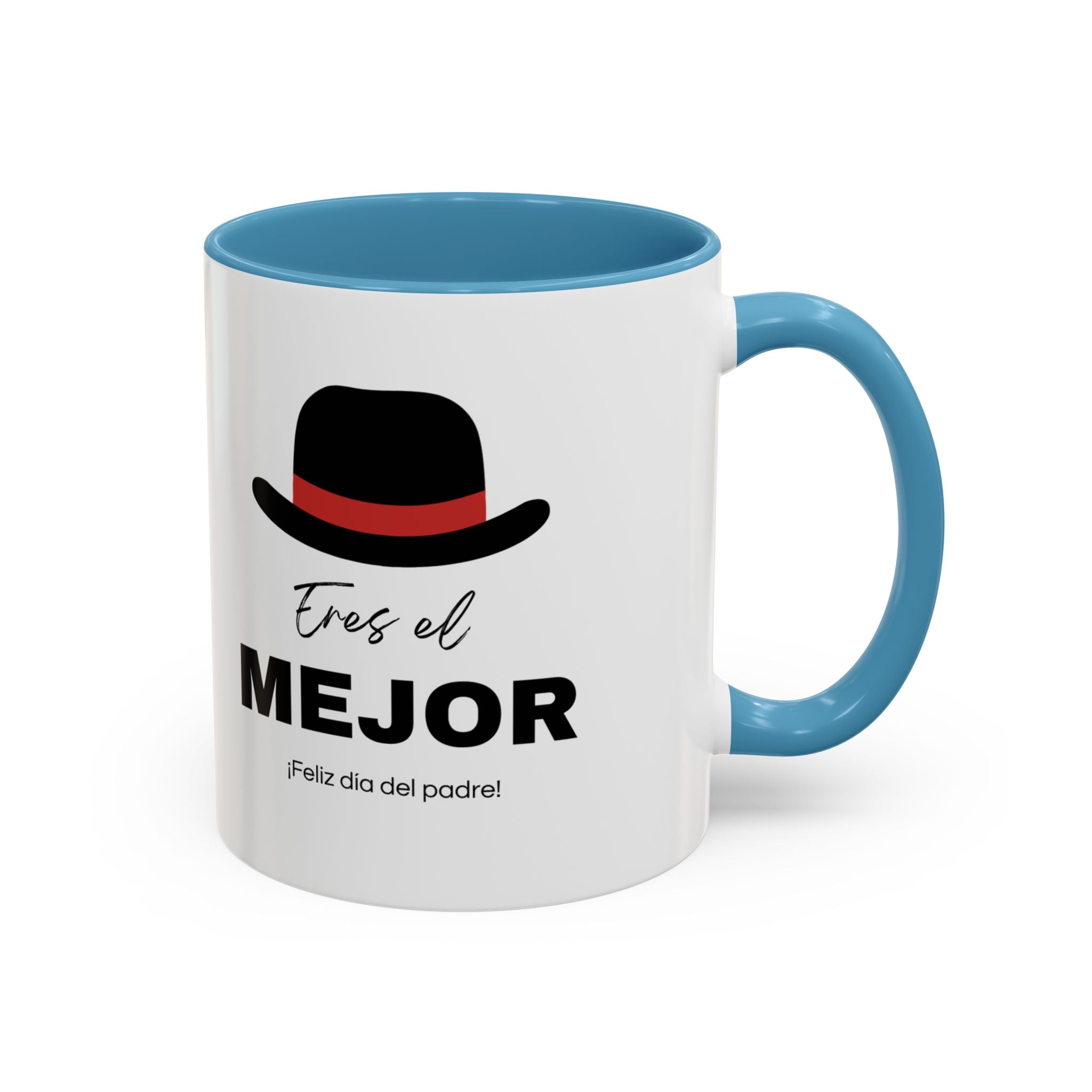 Taza “Feliz Día Papá” | Taza de Café de Cerámica 11 oz y 15 oz con Interior de Color