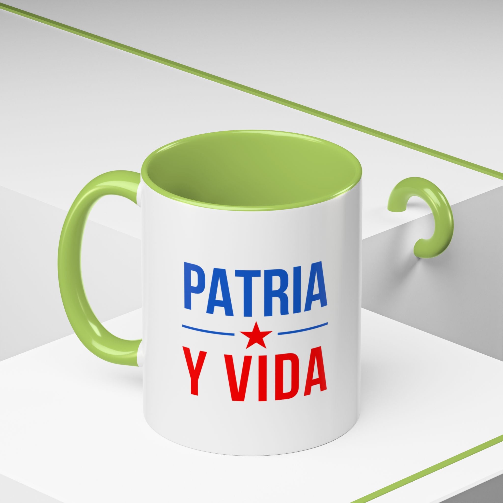 Taza “Patria y Vida” | Taza de Café con Interior de Color 11 oz y 15 oz