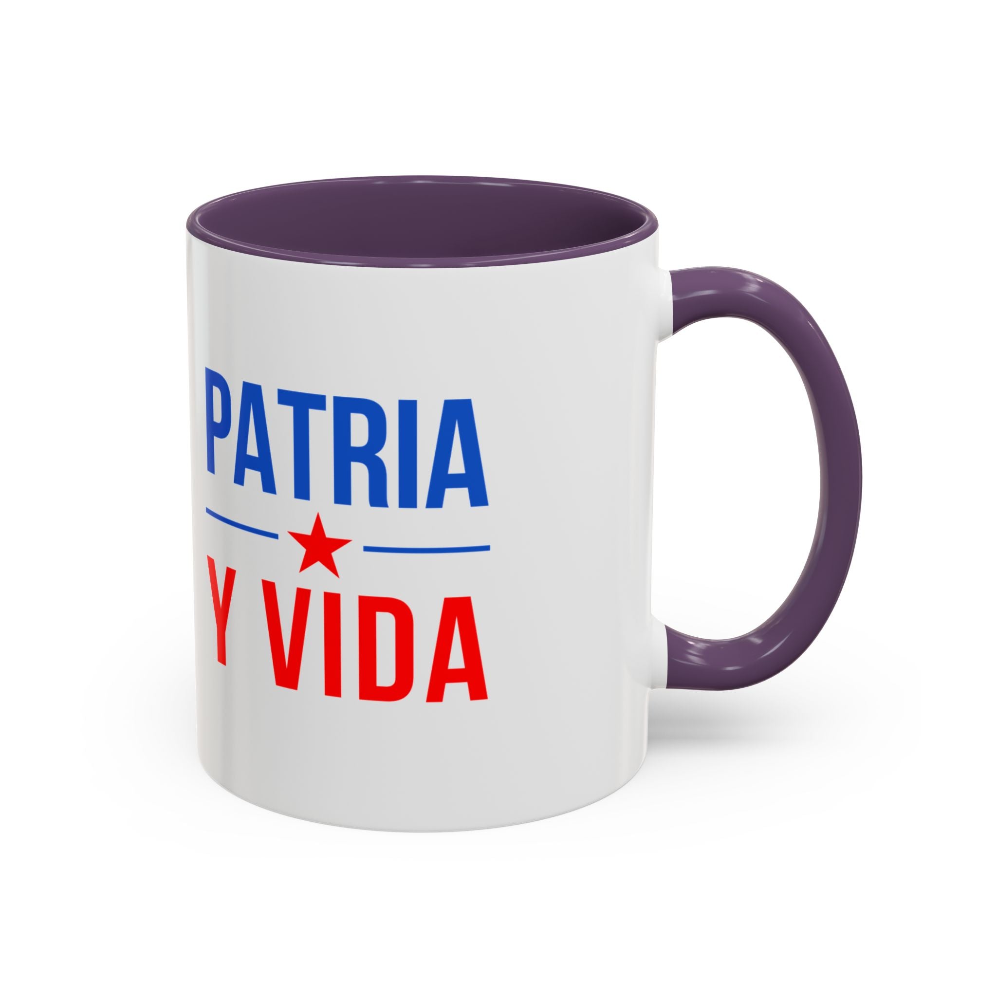 Taza “Patria y Vida” | Taza de Café con Interior de Color 11 oz y 15 oz
