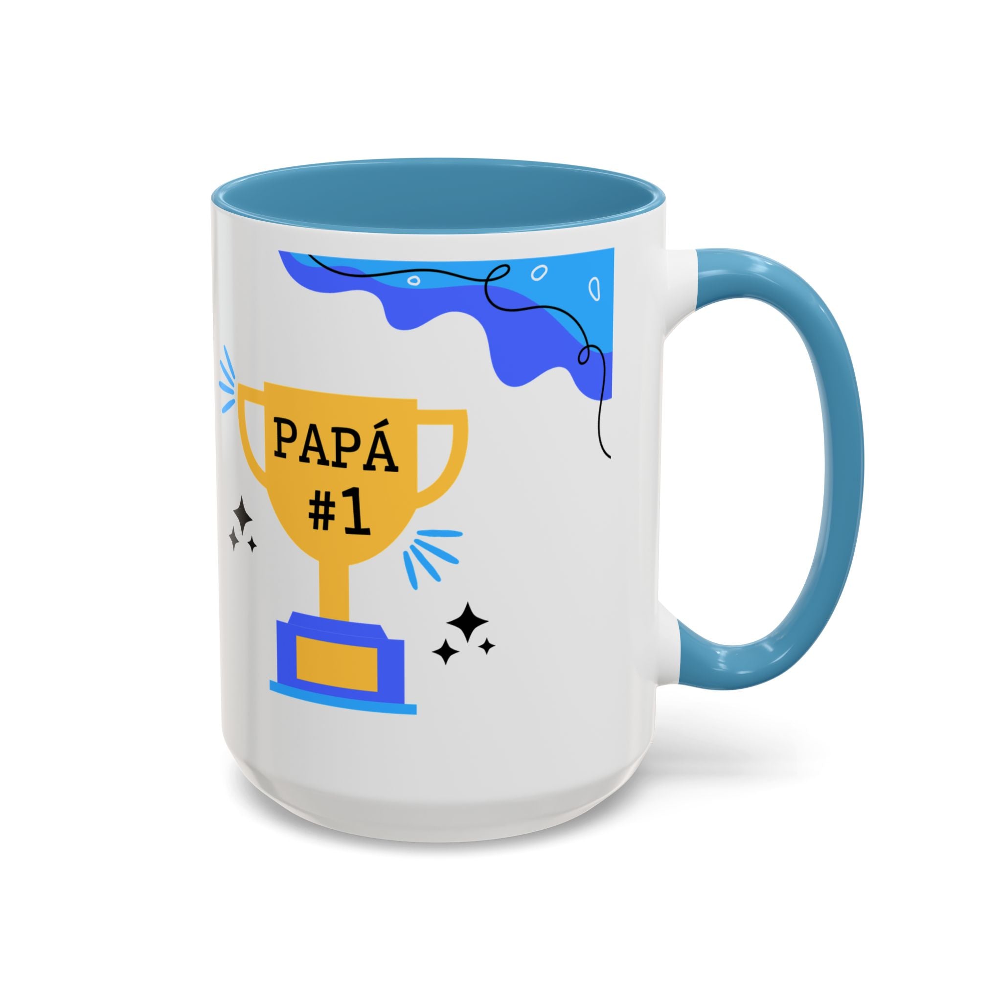 Taza “Feliz Día Papá” | Taza de Café con Interior de Color 11 oz y 15 oz