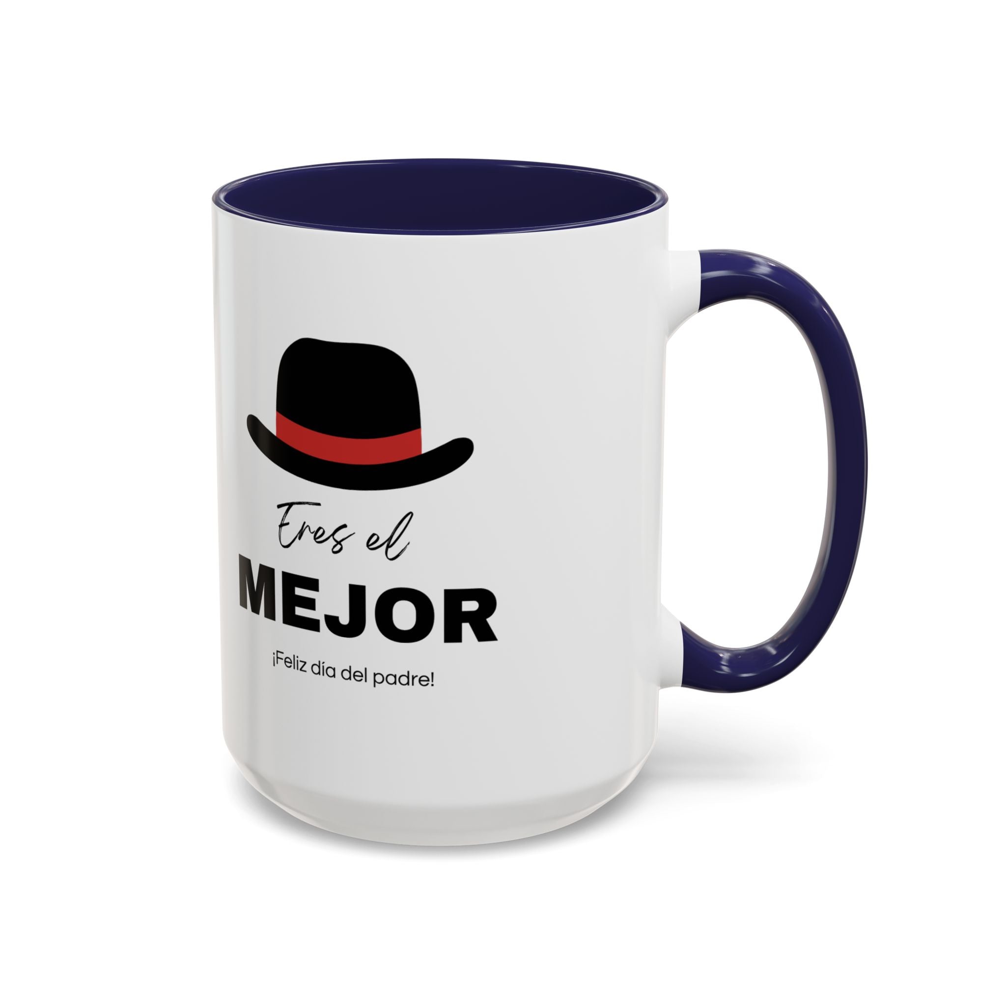 Taza “Feliz Día Papá” | Taza de Café de Cerámica 11 oz y 15 oz con Interior de Color