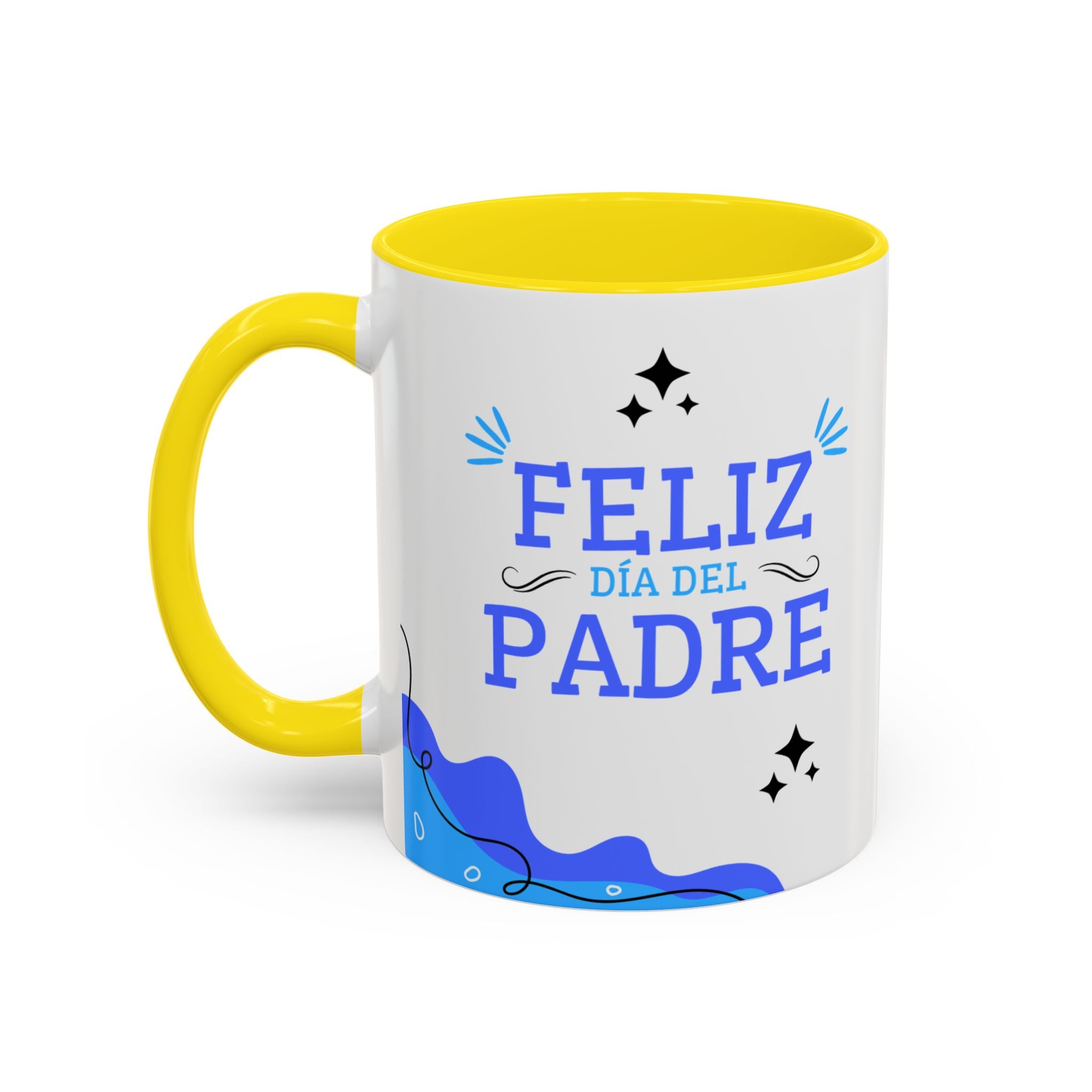 Taza “Feliz Día Papá” | Taza de Café con Interior de Color 11 oz y 15 oz