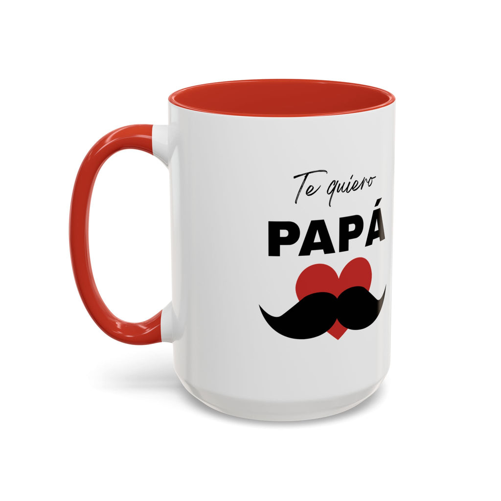 Taza “Feliz Día Papá” | Taza de Café de Cerámica 11 oz y 15 oz con Interior de Color