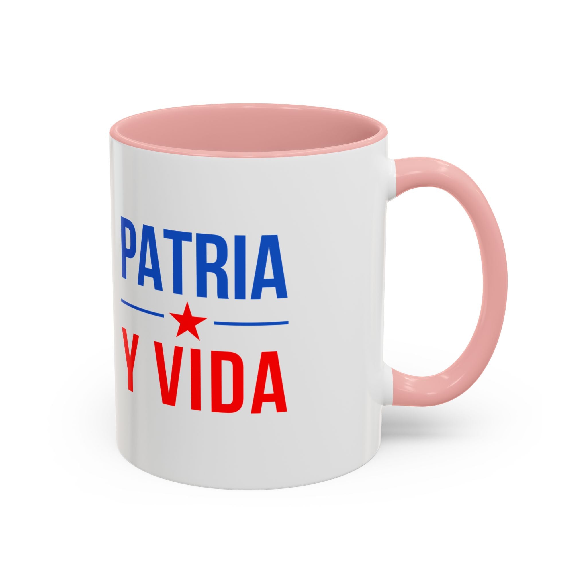 Taza “Patria y Vida” | Taza de Café con Interior de Color 11 oz y 15 oz