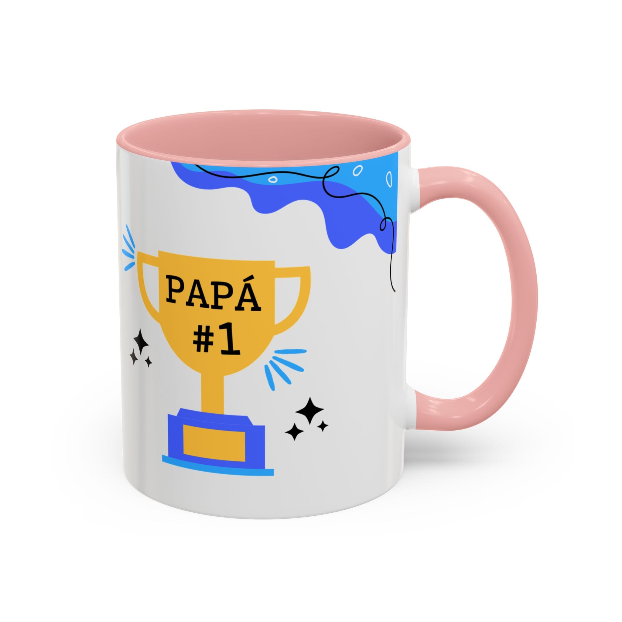 Taza “Feliz Día Papá” | Taza de Café con Interior de Color 11 oz y 15 oz