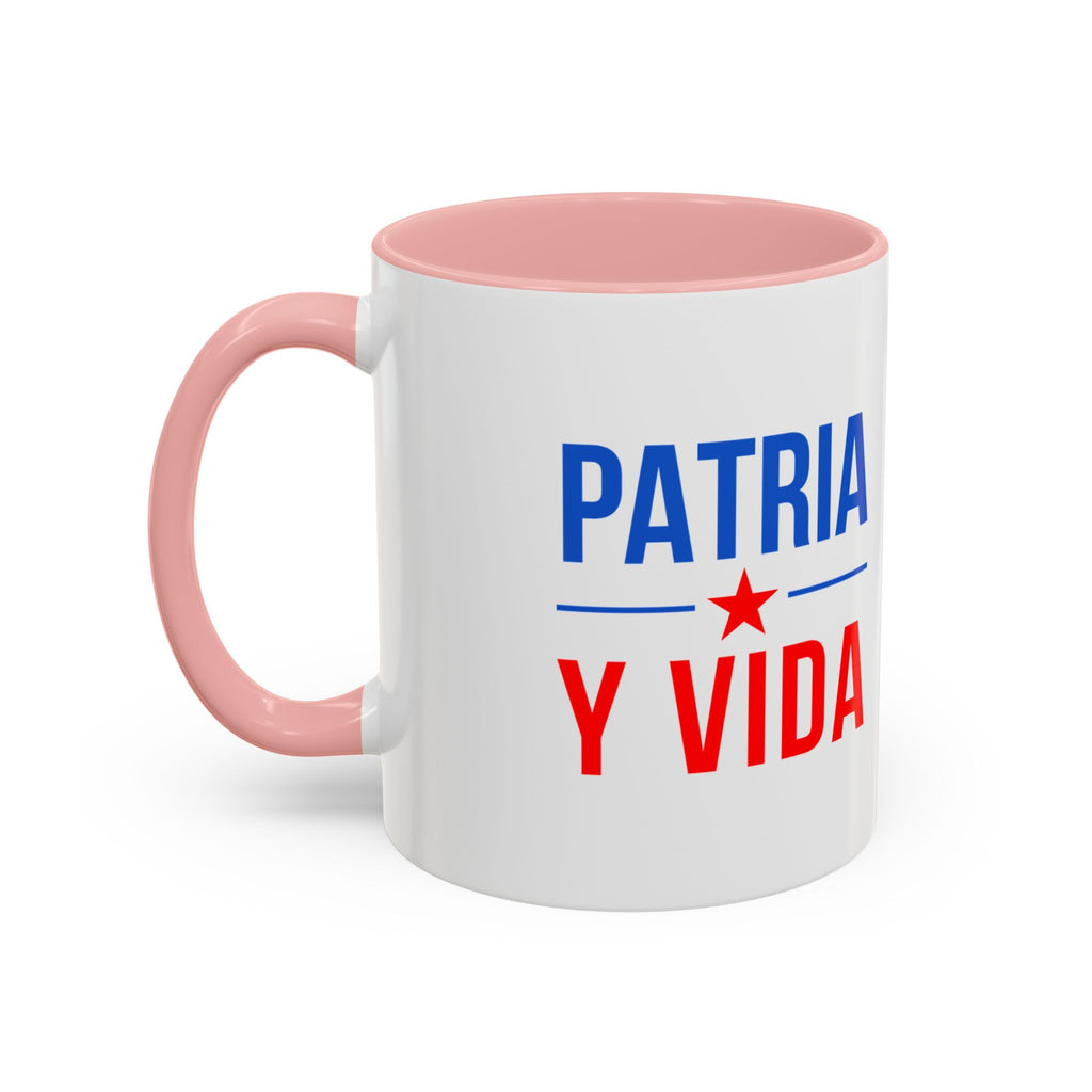 Taza “Patria y Vida” | Taza de Café con Interior de Color 11 oz y 15 oz
