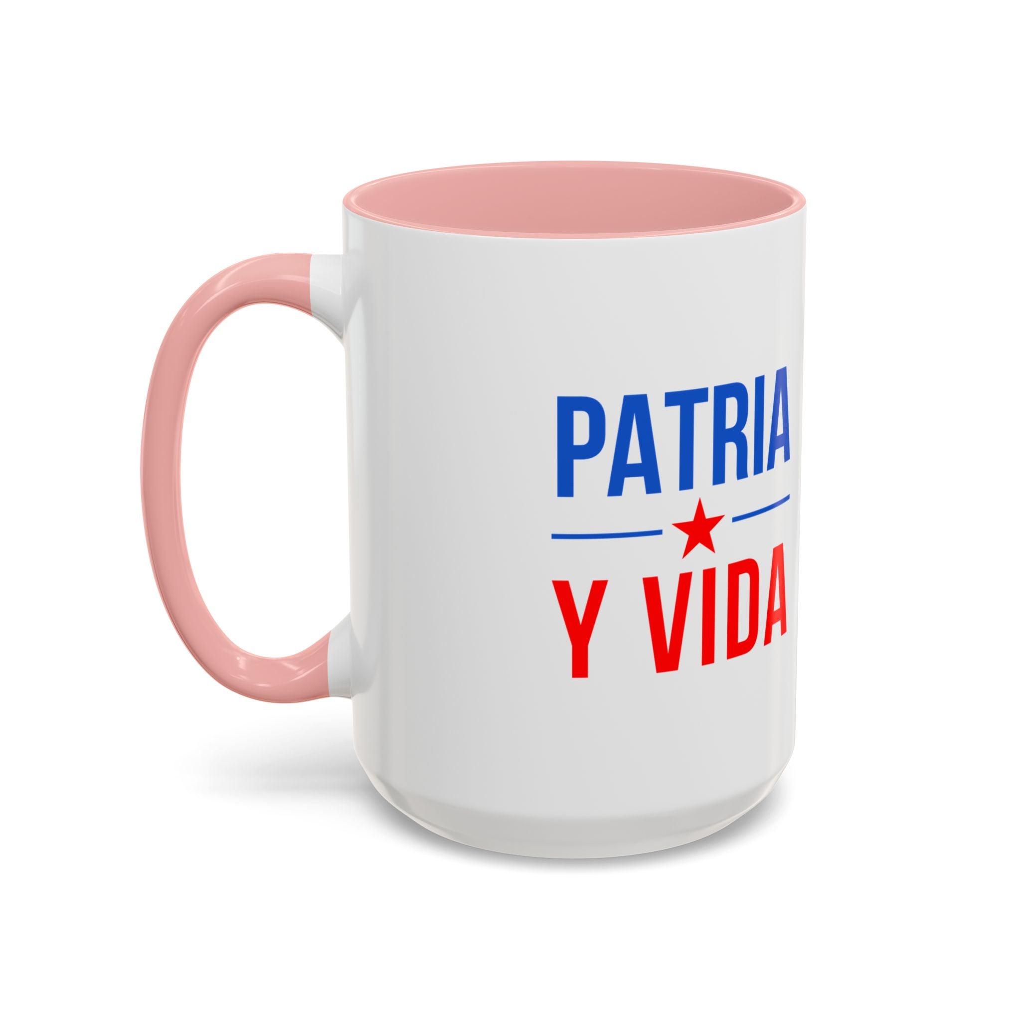 Taza “Patria y Vida” | Taza de Café con Interior de Color 11 oz y 15 oz
