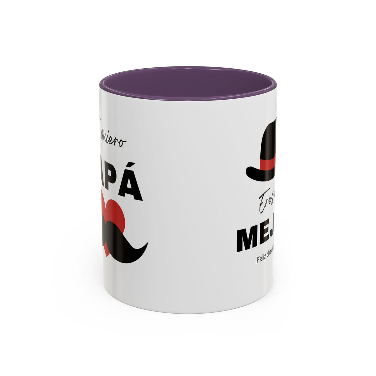 Taza “Feliz Día Papá” | Taza de Café de Cerámica 11 oz y 15 oz con Interior de Color