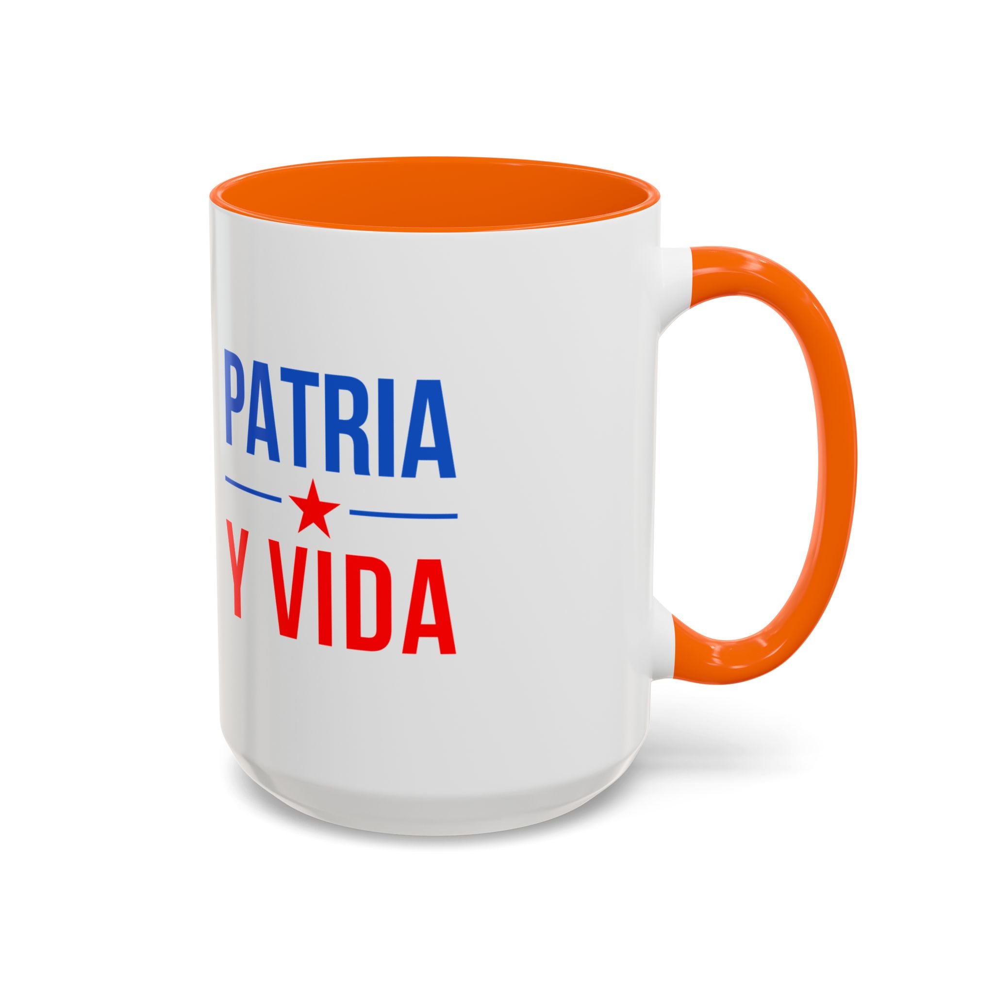 Taza “Patria y Vida” | Taza de Café con Interior de Color 11 oz y 15 oz