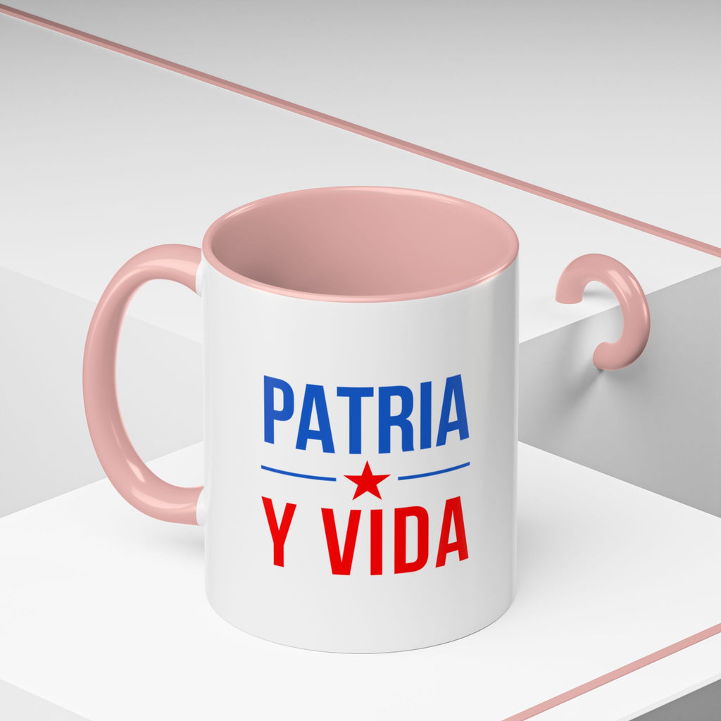 Taza “Patria y Vida” | Taza de Café con Interior de Color 11 oz y 15 oz