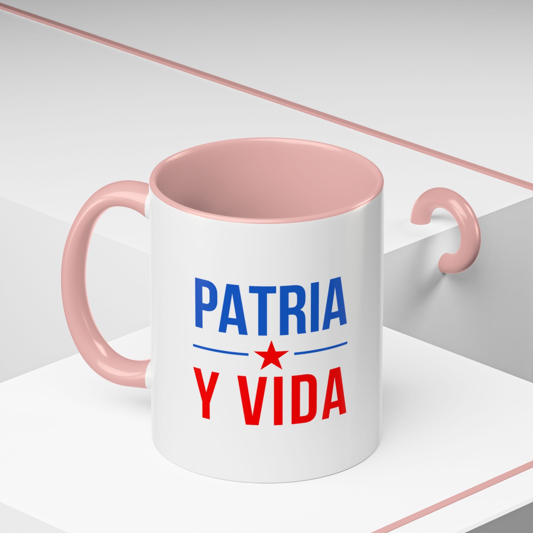 Taza “Patria y Vida” | Taza de Café con Interior de Color 11 oz y 15 oz