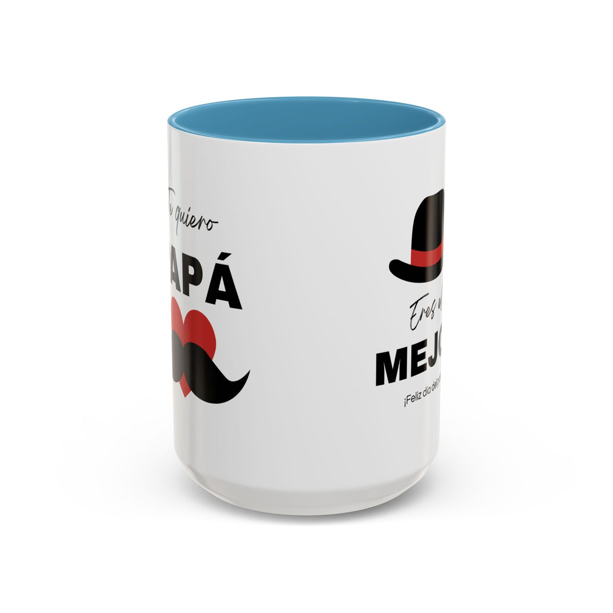 Taza “Feliz Día Papá” | Taza de Café de Cerámica 11 oz y 15 oz con Interior de Color