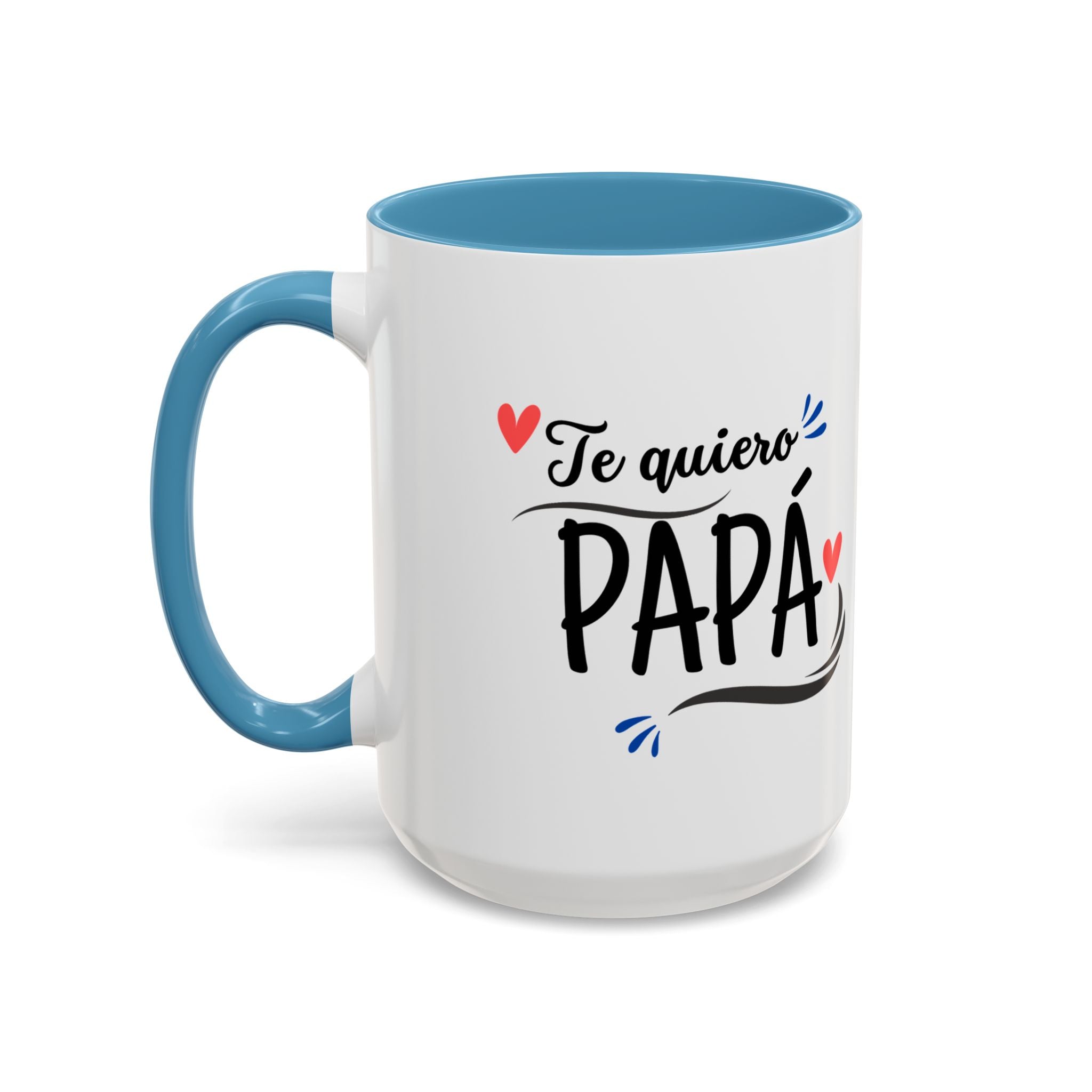 Taza “Feliz Día Papá” | Taza de Café con Interior de Color 11 oz y 15 oz