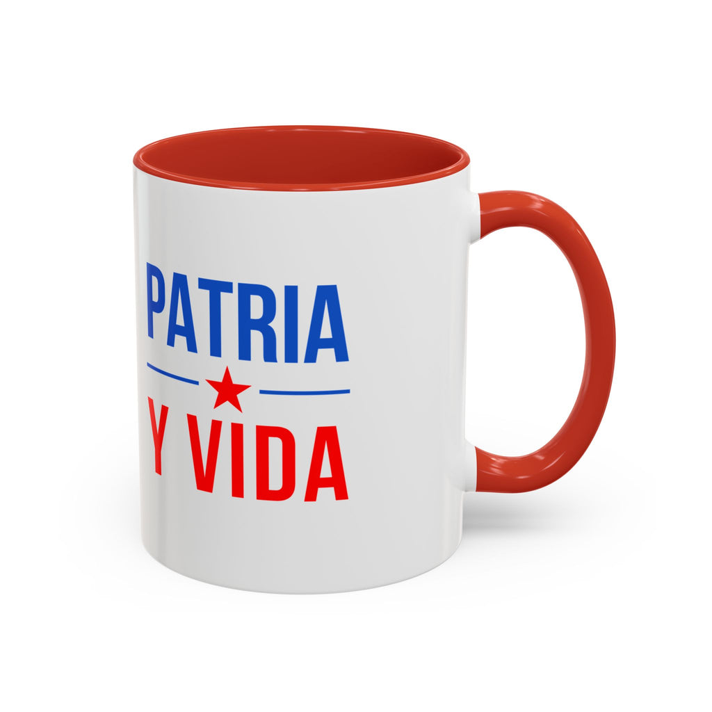 Taza “Patria y Vida” | Taza de Café con Interior de Color 11 oz y 15 oz
